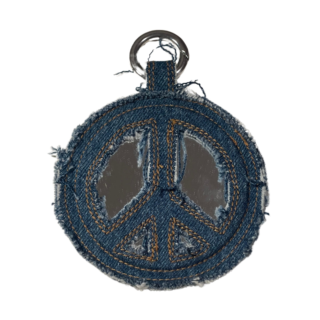 ''Peace is mirroring'' Denim Mirror - Blue x Gold