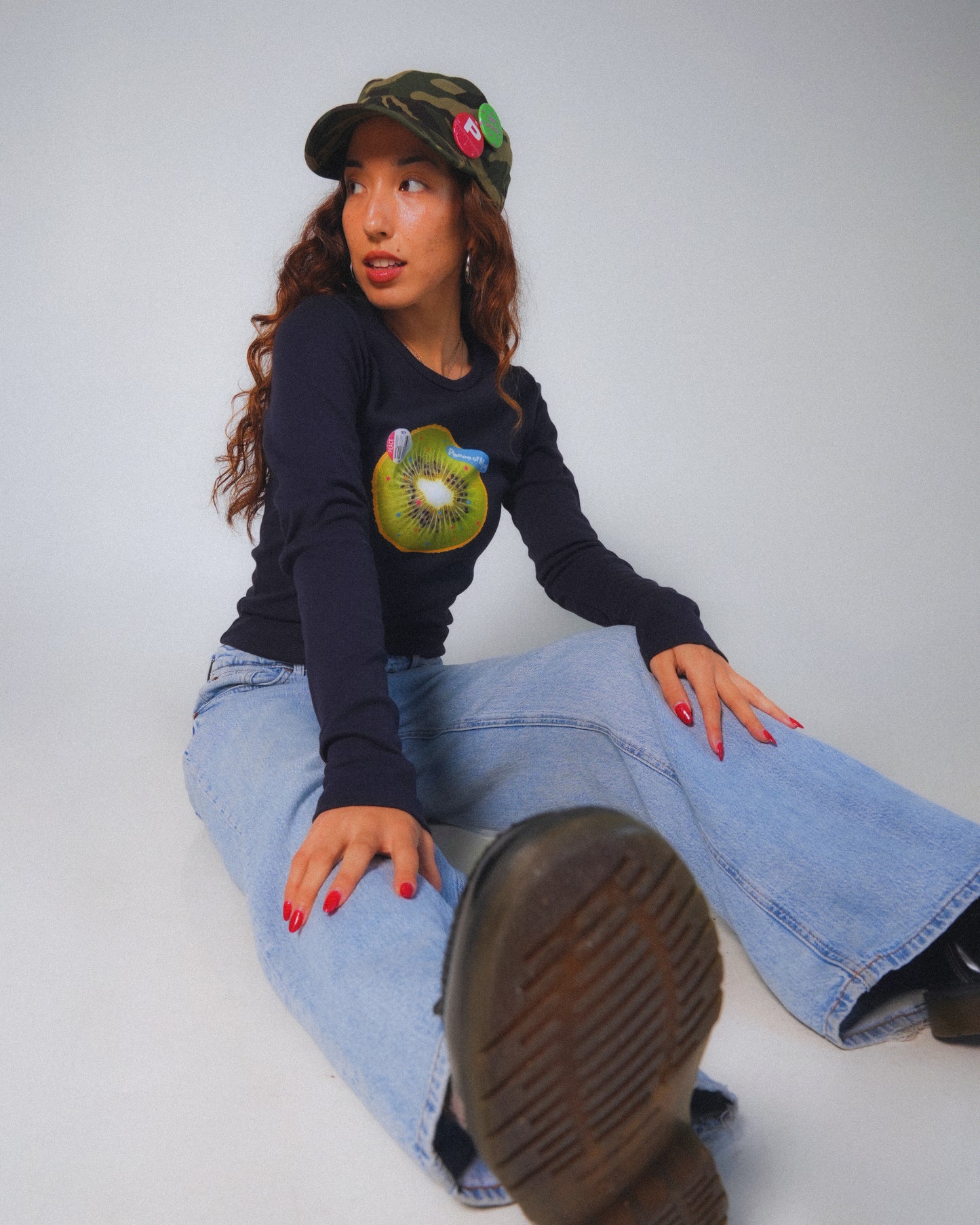 Peace Kiwi Fitted Long Sleeve