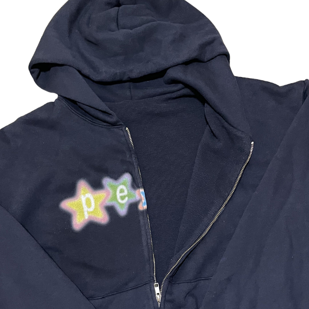 Peace Star Logo Thermal Zip Up Hoodie