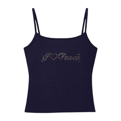 I♡Peace Gem Printed Cami